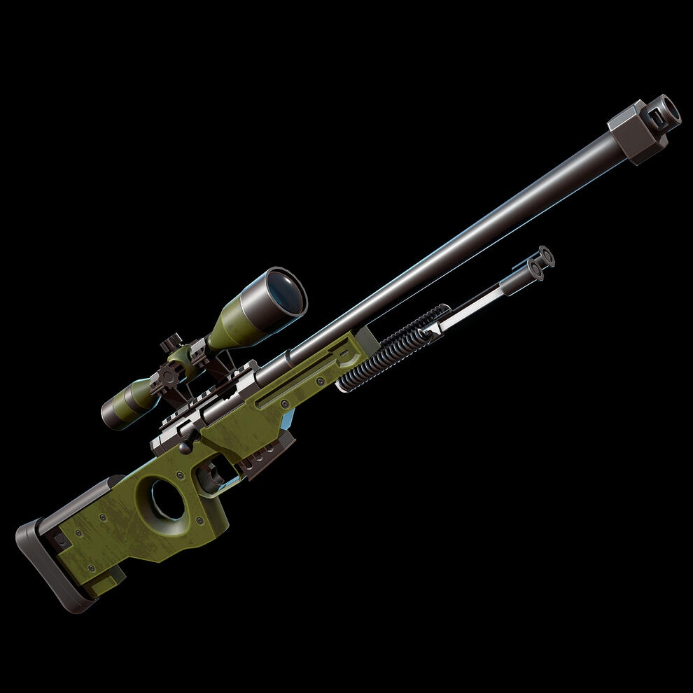 Stylized Bolt Action Rifle