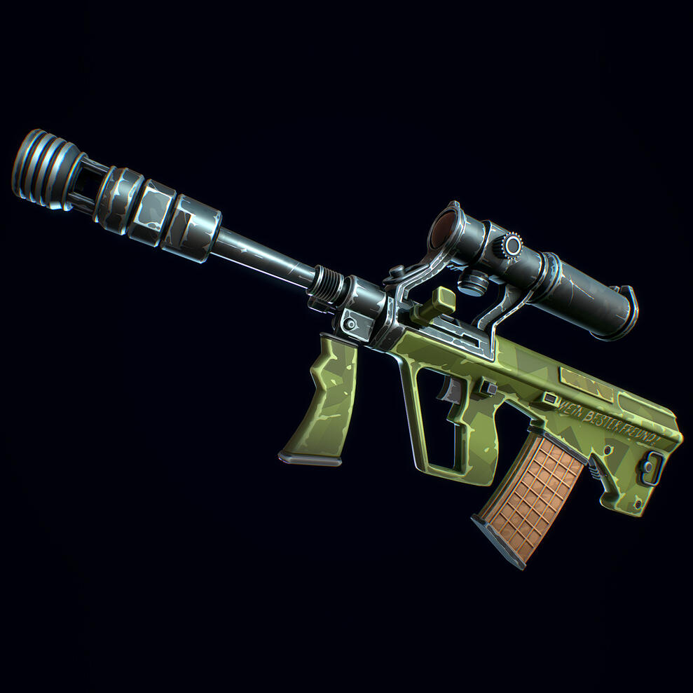 Stylized Bullpup Assault Rifle