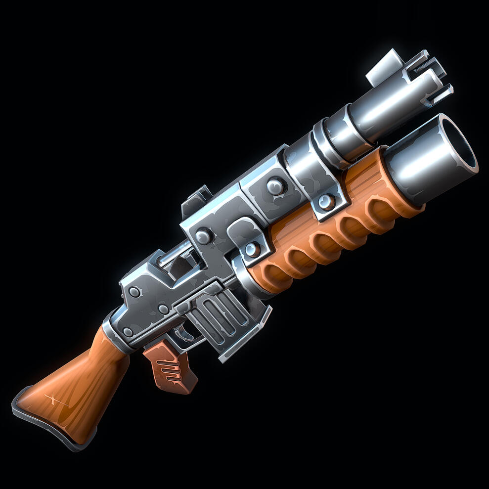 Stylized Heavy Machine Gun