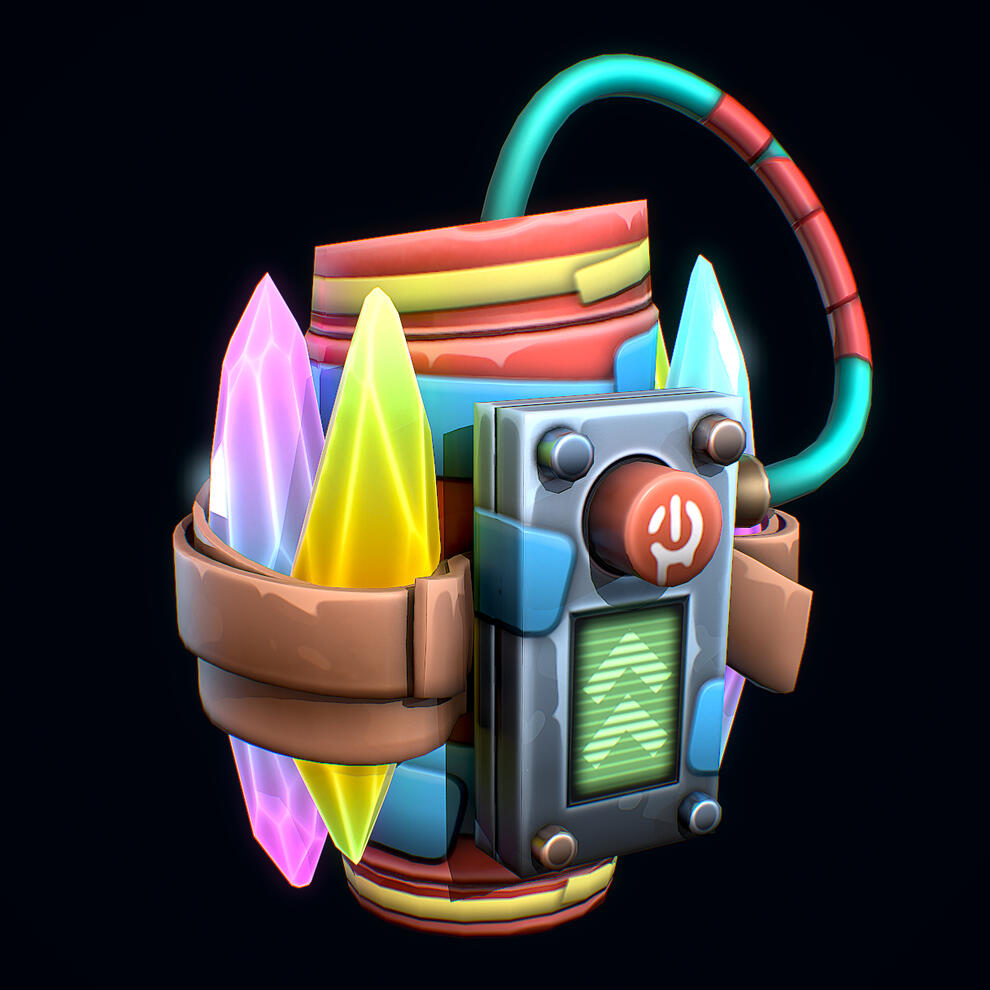 Stylized Crystal Shard Bomb