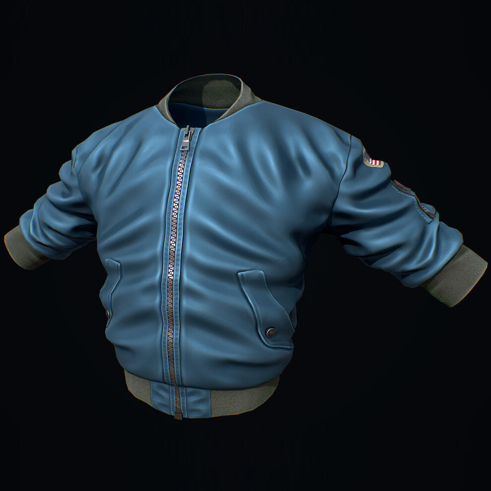 Blue Bomber Jacket