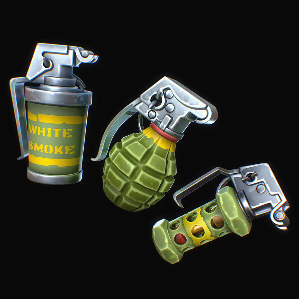 Collection of Stylized Grenades Collection of Stylized Grenades